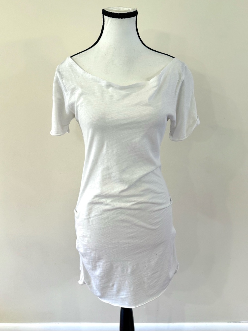 RACHEL Rachel Roy White Off-Shoulder Short Sleeve Tee size small